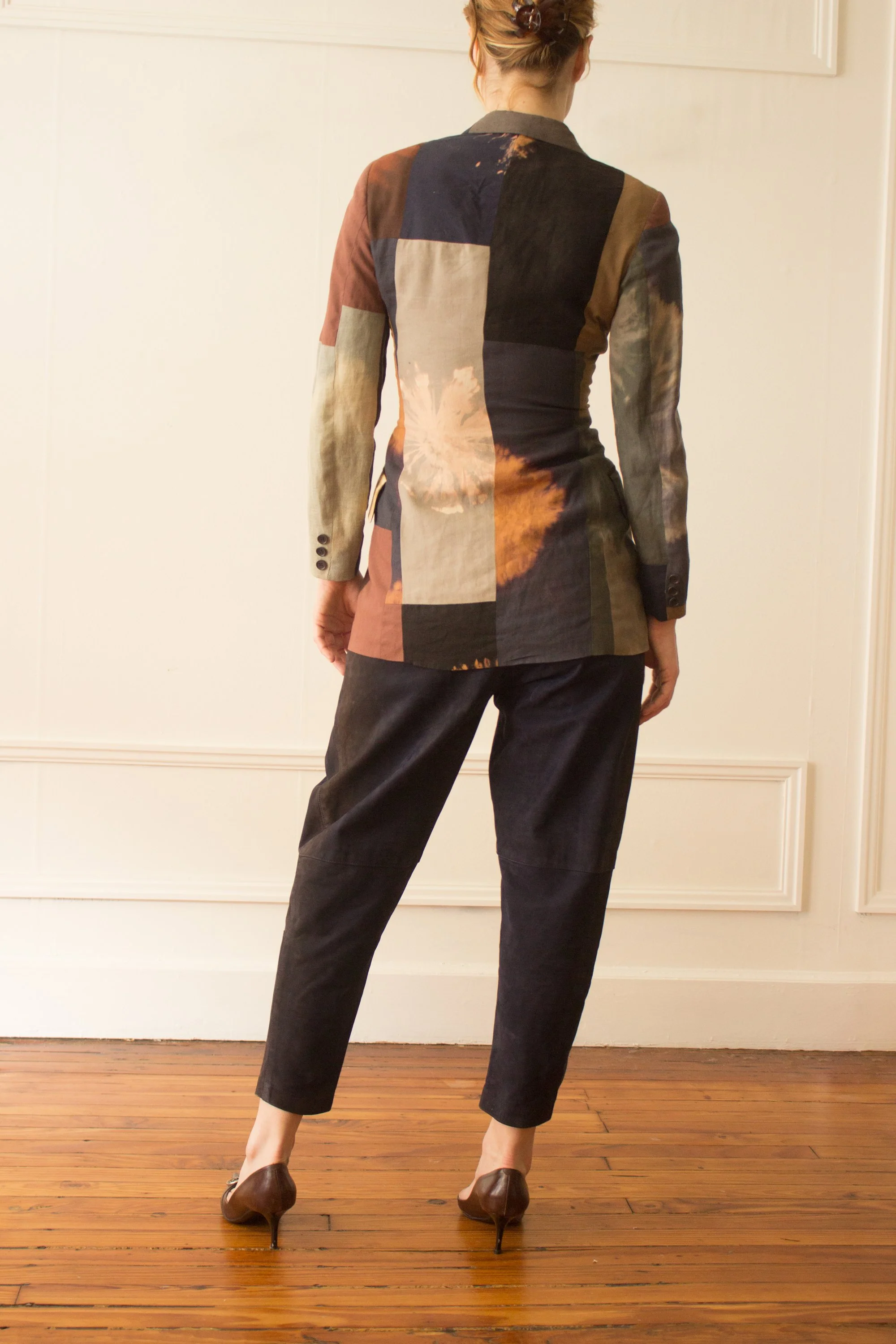 1980s Marithe & Francois Girbaud Nubuck Leather Pegged Trousers